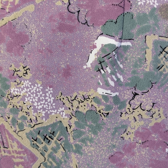 Vintage 90s Abstract Pastel Print Sheath Dress with Button Detail, Size Medium - Picture 6 of 8